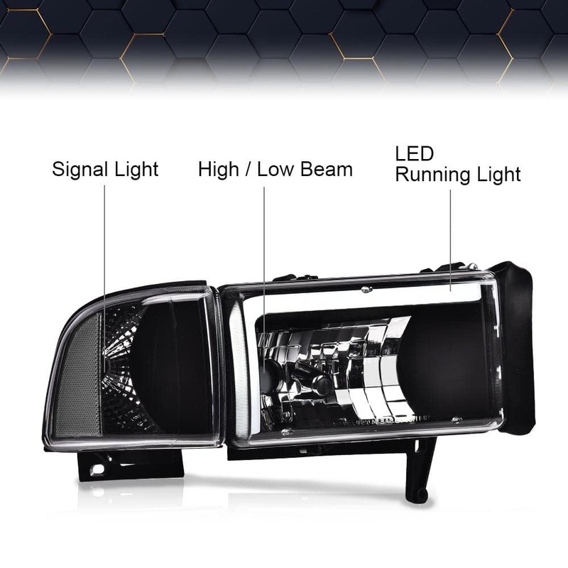 PIT66 LED Headlights Left & Right Side Compatible with 1994-2002