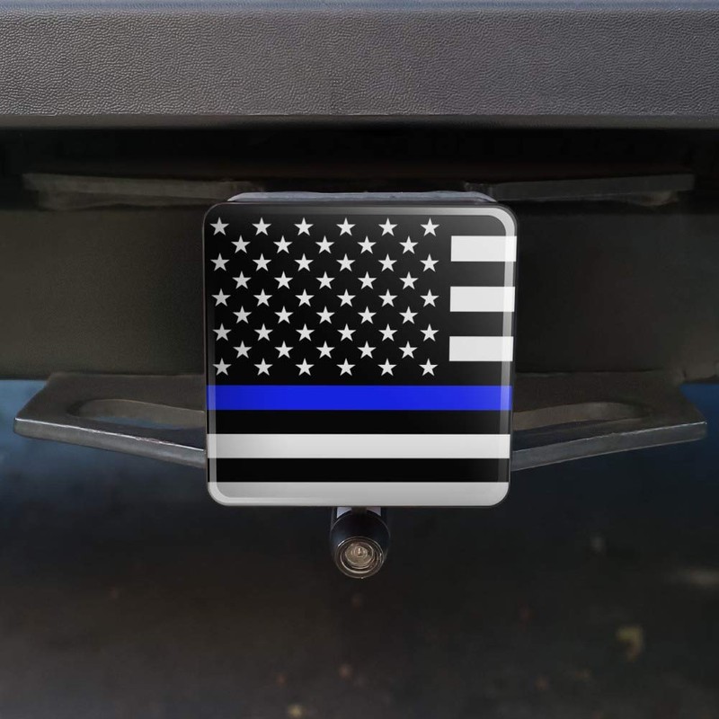 GRAPHICS & MORE Thin Blue Line American Flag Tow Trailer