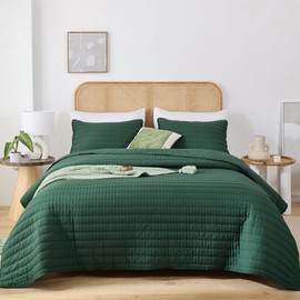 Smoofy Quilt King Size Bedding Sets, Lightweight Soft Bedspread Coverlet, Quilted Blanket Thin Comforter Bed Cover for All Seasons, 3 Pieces - 1 Quilt in 90"x104", 2 Pillowcases in 20"x36"