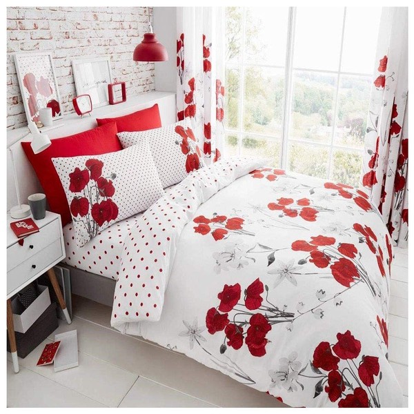 GC GAVENO CAVAILIA Super Soft Poppy Flower Duvet Cover With