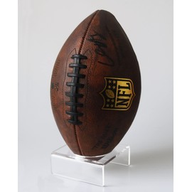 Clear Acrylic Football Stand, Display Holder for Basketball, Volleyball, Soccer Ball and Other Sports Memorabilia