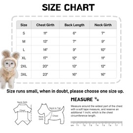 Cat Bunny Ears Costume Cute Dog Kitten Hoodies Sweater Rabbit Ears Puppy Pet Apparel (XX-Large,Beige)