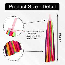 Estivaux Rainbow Bike Streamers Birthday Bike Handle Tassels Holiday Bicycle Handle Streamer Colorful Bicycle Handlebar Ribbon Tassels for Bike Ornaments Baby Shower Wedding Decorations