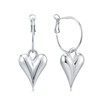 Aghfacy Heart Drop Earrings for Women Gold Plated Leverback Hoop