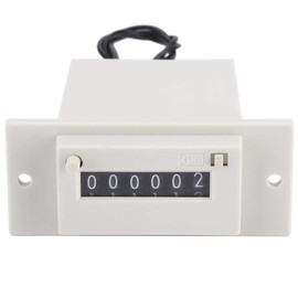 CSK6-YKW Electromagnetic Counter 6 Digit 0-999999 Counting Range Electronic Pulse Counter Digital Counter Totalizer Electromagnetic Pulse Counter (DC 12V)