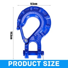 Winch Hook Heavy Duty Clevis Slip Tow Hook Forged Steel Lifting Hooks Latch Winch Cable Hook Stopper for Trailer Truck Transport（Blue）