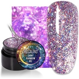 Reflective Gel Nail Polish, Diamond Nail Glitter, Holographic Nail Polish, Nail Art DIY Manicure Salon, DIY Nail Design, Nail Art Gifts for Girls Women (A515)