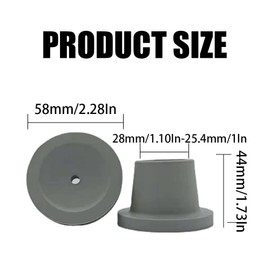 4 Pack Replacement Feet for Shower Chair Bath Seat, 1-1/8" Slope Rubber Tips, Tub Transfer Benches Rubber Suction Cup Feet, Non Slip Shower Bench for Stools,Benches,Seats, Bath Chair