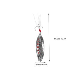 SUPVOX 5pcs Simulated Fishing Lure Fishing Baits Rotating Chicken Plume Material Lightweight for Bass and More