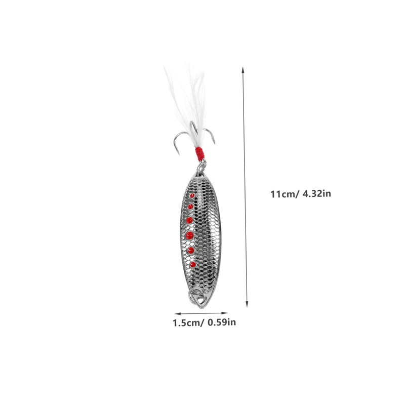 SUPVOX 5pcs Simulated Fishing Lure Fishing Baits Rotating Chicken Plume