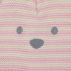 Little Me Cute Pink Striped Bear Newborn/Infant Beanie and Mittens