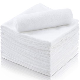 Honeydak 8 Pack Microfiber Record Cleaning Cloth, 12" x 12" Anti Static Record Cleaning Cloth Fiber Towels for Glasses, TV Screen, Laptop(White)