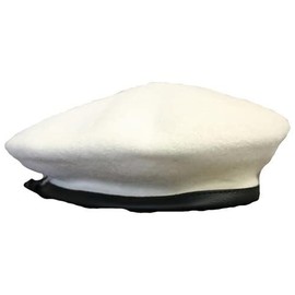 Mil-Bar Military Beret Lined with White Leather Sweatband (7-1/8)