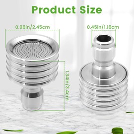 2 Pack 0.3mm/0.5mm Hole Pressure Washer Nozzles, Stainless Steel Power Washer Shower Nozzle, 1/4” Quick Connect Sprinkler, Suitable for Car Washing and Garden Watering