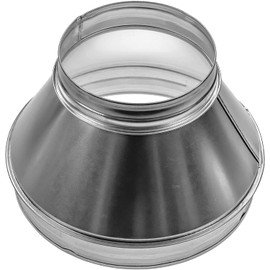 Galvanized Steel Duct Reducer - 12 to 8 Inch with Rubber Gasket