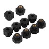 10Pcs M6 Female Thread Star Knobs Plastic Wingnuts Knobs Universal