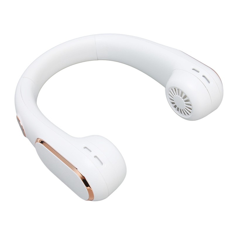 Neck Fan 4 Speeds Quiet Bladeless USB Rechargeable 2400mAh Battery