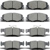 evkingauto D1878 D2185 8pcs Front Rear Ceramic Brake Pads Sets