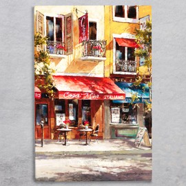 Global Designs Casa Mia Italiano Ceramic Tile Picture Plaque Sign Wall Art By Brent Heighton Italy Street Scene 30x20cm