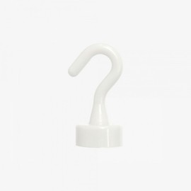 Matte Color Neodymium Hook Magnet White 6ea