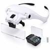 LED Head Magnifier with 5 Interchangeable Lenses for Jewelry Repair