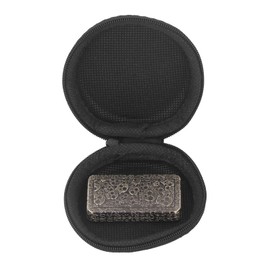 EDC Fidget Slider Toy, Portable Metal Magnetic Poker Push Slider with Skull Pattern and Box for ADHD Autism Anxiety Stress Relief, Gold, 5.5 x 3 x 1 cm