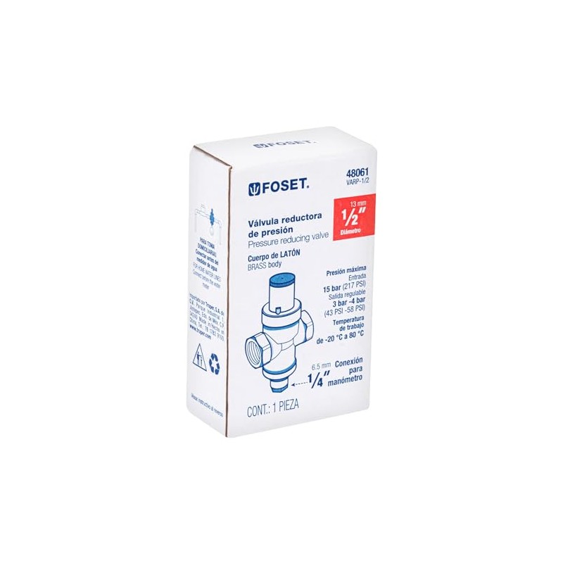 Foset VARP-1/2, Válvula reductora de presión 1/2"