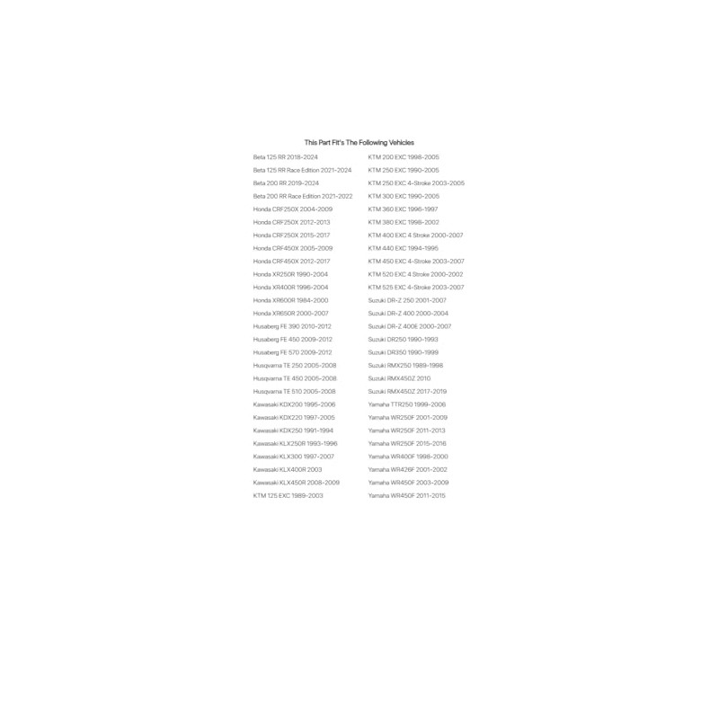 Tusk Enduro Lighting Kit Replacement Wire Harness For KTM 525