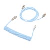 Mechanical Keyboard Cable Double Sleeve Custom Coiled with Detachable Metal