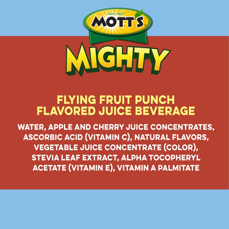 Mott's Mighty Flying Fruit Punch Juice Drink, 8 Fl Oz
