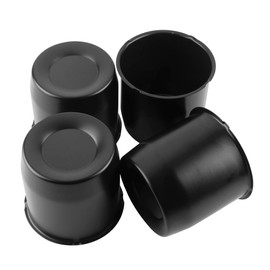 Rheedal 4Pcs 5.15inch Stainless Trailer Wheel Center Caps Push Through 5.15" Bore 4.92" Tall Hub Cap for Truck SUV RV Wheel Rim, Matt Black Wheel Cover