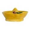 Creative Co-Op Countryside Citrus Stoneware Lemon Juicer, Multicolor