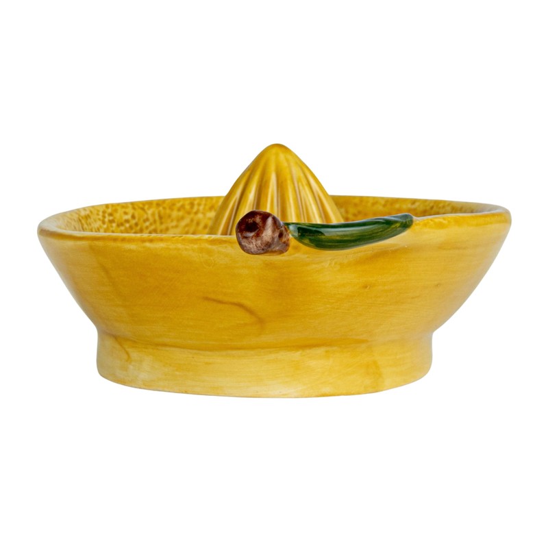 Creative Co-Op Countryside Citrus Stoneware Lemon Juicer, Multicolor