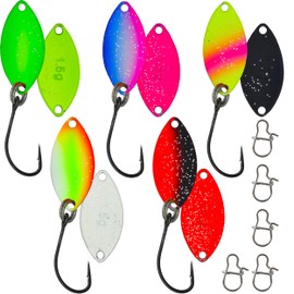 Paradox Fishing Trout Spoon Set I 5 Spoons 1.5 g with Snaps I Trout Bait Set for Trout Fishing Spoon Trout Bait Trout Set Spoon Trout - Spoons Trout