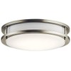 Kichler 10784NILED 11.75" White Acrylic LED Flush Mount in Brushed
