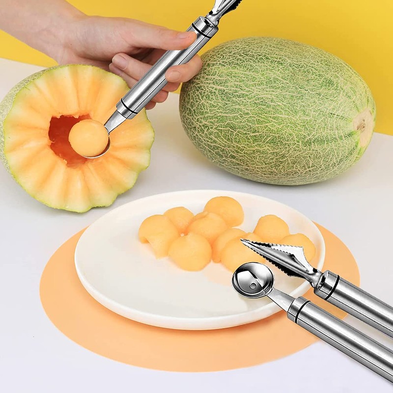 FANSEZQ Fruit Carving Tools, Fruit Digger, Multifunctional Stainless Steel Kitchen