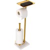 Toilet Paper Holder with Tray at The Top, Sturdy Marble