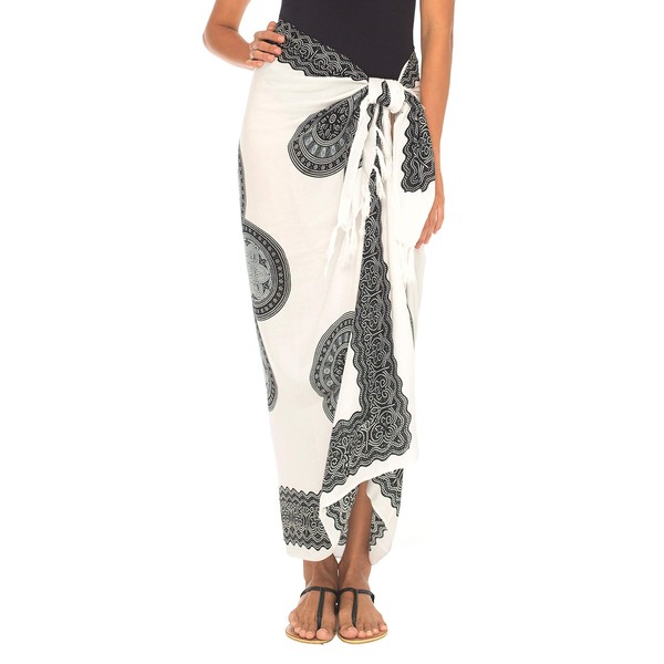 SHU-SHI Womens Beach Swimsuit Cover Up Flower Sarong Wrap with