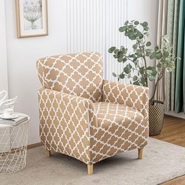 Buenanir Accent Chair Covers with Arms Stretch Mid Century Modern Accent Chair Slipcovers 1-Piece Printed Banquet Arm Chair Cover Couch Sofa Covers Protector for Living Room Office Hotel #8