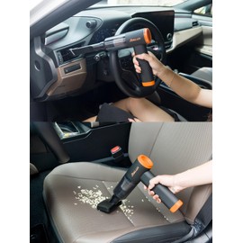 aokway Car Vacuum Portable Cordless 20000PA Powerful Suction, 7800mAh Mini Vacuum Cleaner for Car, Electric Air Duster & Blower, Mini Handheld Vacuum 4-in-1 Rechargeable for Home, Office Desk Cleaning