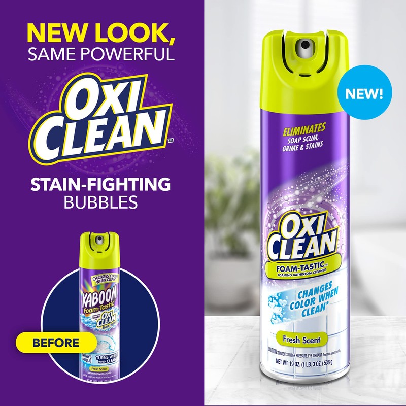 Kaboom Foam-Tastic Foaming Bathroom Cleaner, Fresh Scent, Spray Can, Eliminates