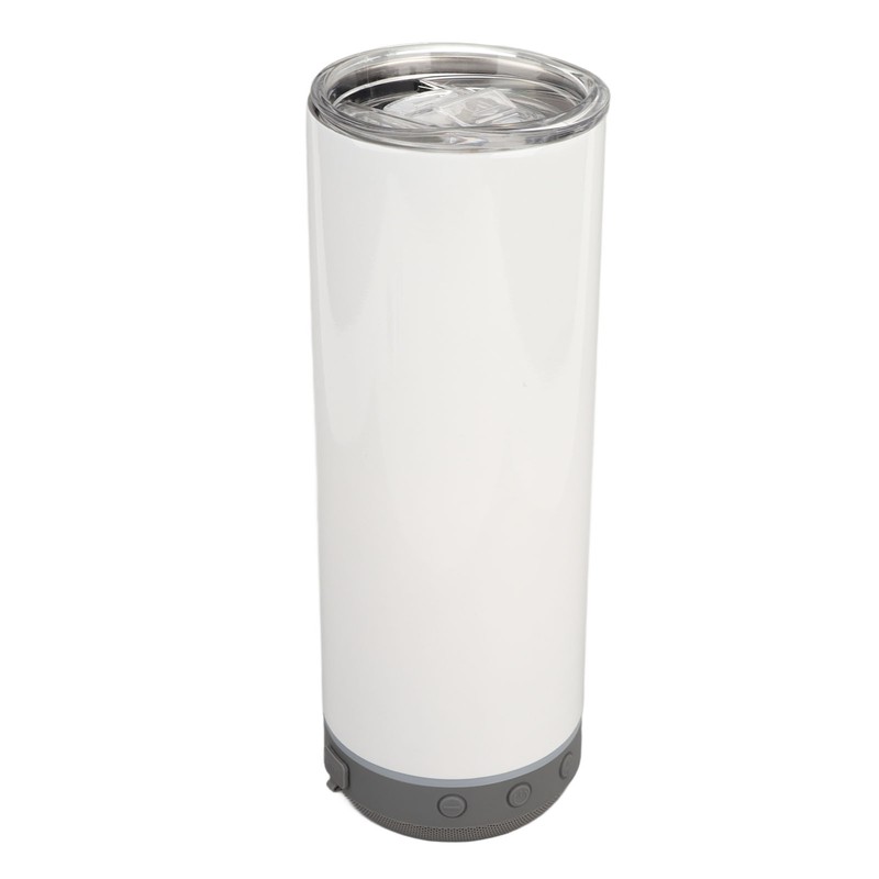 Sublimation Tumblers 20oz Straight Detachable Bluetooth Speaker Tumblers Portable Insulated