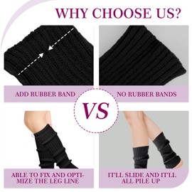 Buauty 80s 90s Leg Warmers for Women, Neon Knit Ribbed Leg Socks Stylish Accessories for Inspired Outfits Yoga Sports Party