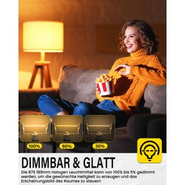 TobeBright R7s 189 mm Halogen Bulb 500 W, R7s Halogen Rod Warm White 2800 K, 230 V J-Type J189 Linear Halogen Bulb R7s, 11000 lm Dimmable, for Uplights, Building Spotlights, Floor Lamps, Pack of 5