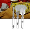 Outdoor Portable Tableware Set Folding Stainless Steel Spoon Fork Knife