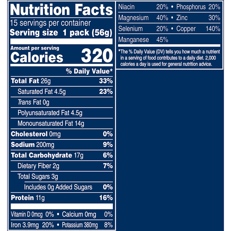 PLANTERS Salted Cashews, Roasted Cashews, Snacks for Adults, 2 oz