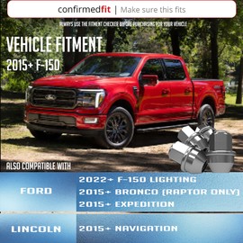 Wheel Accessories Parts 24 Pcs M14x1.5 14x1.5 Thread OEM Style Lug Nuts 1.66" Long Chrome 13/16" 21mm Hex Fits Ford F150 Expedition F-150 Lightning ｜ Lincoln Navigator ACPZ-1012-B ｜ 611-008