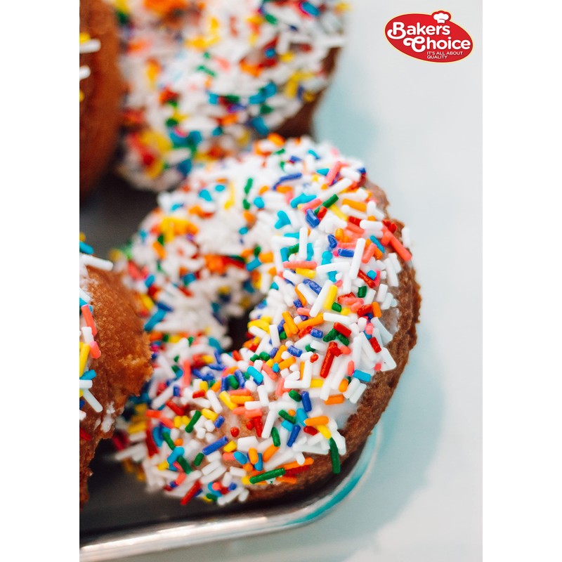 Bakers Choice Rainbow Sprinkles for Baking - Rainbow Jimmies Sprinkles