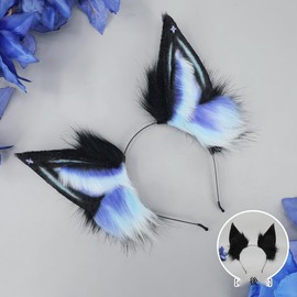 GUFER Animal Ears, Cosplay Tool, Cat Ears, Fox Ears, Dog Ears, Sheep Antler, Deer Antler Headband and Chemo Ears, Cosplay Costume, Disguise, Halloween, School Festival, Christmas, Cosplay Accessories