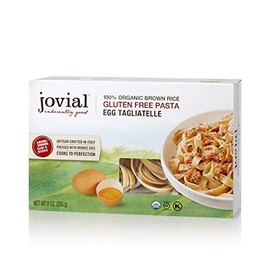 Jovial Egg Tagliatelle Gluten-Free Pasta | Whole Grain Brown Rice Egg Tagliatelle Pasta | Lower Carb | Kosher | USDA Certified Organic | Made in Italy | 9 oz (3 Pack)